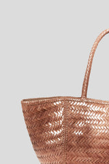 Leather charcoal grey bag zoom up