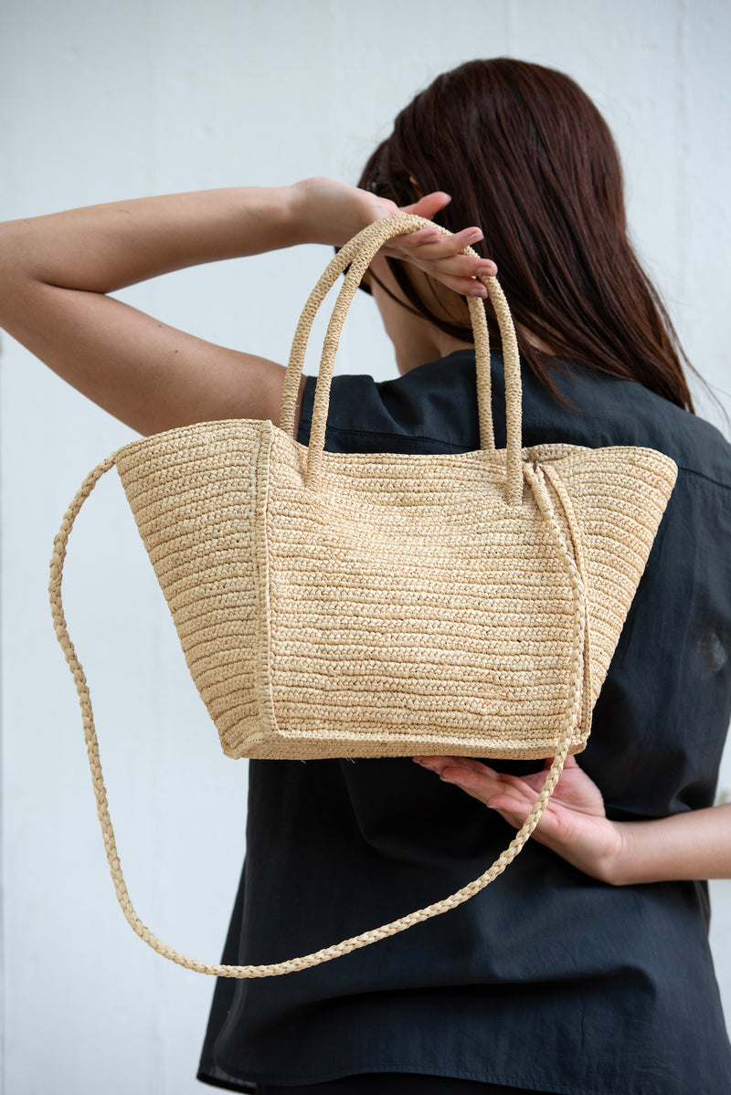 MAISON N.H PARIS - AVRIL PETIT raffia tote bag