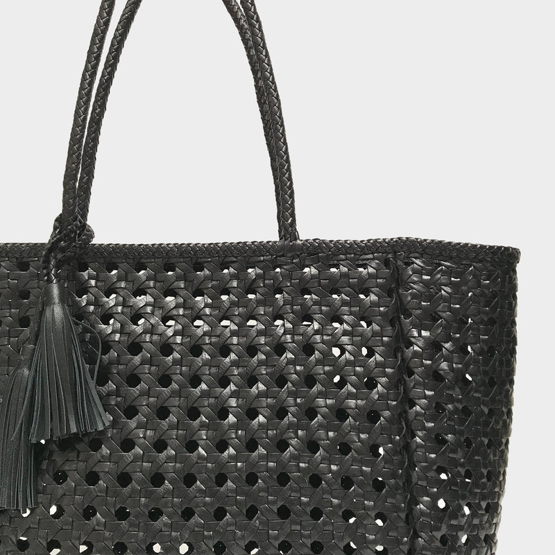 Carlheim Damen Ledertote Annabelle – Schwarz, Skandinavisches Design, Für Laptop Bis 14 Zoll, 5 Jahre Garantie