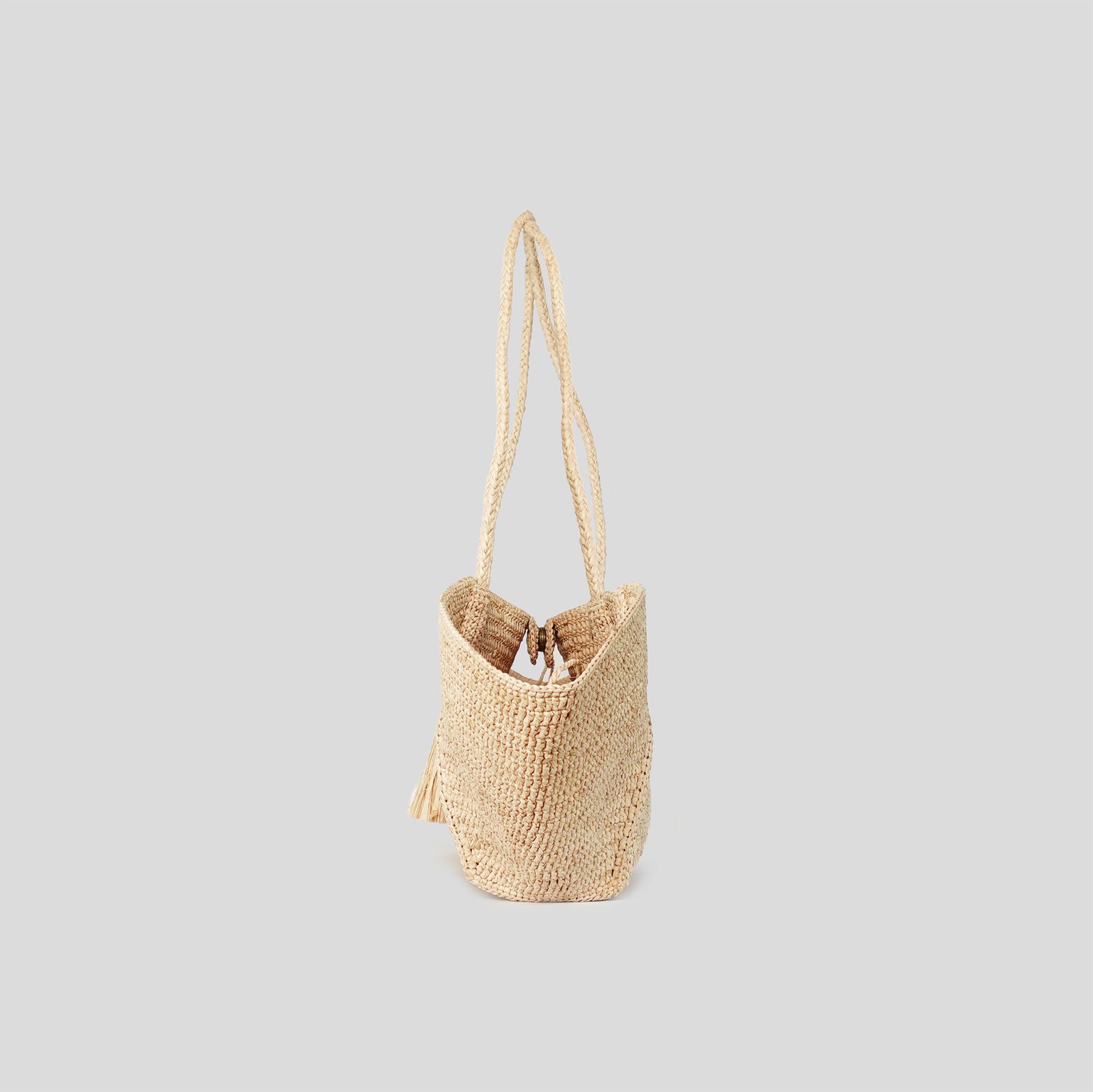 MAISON N.H PARIS - CROISSANT raffia tote bag