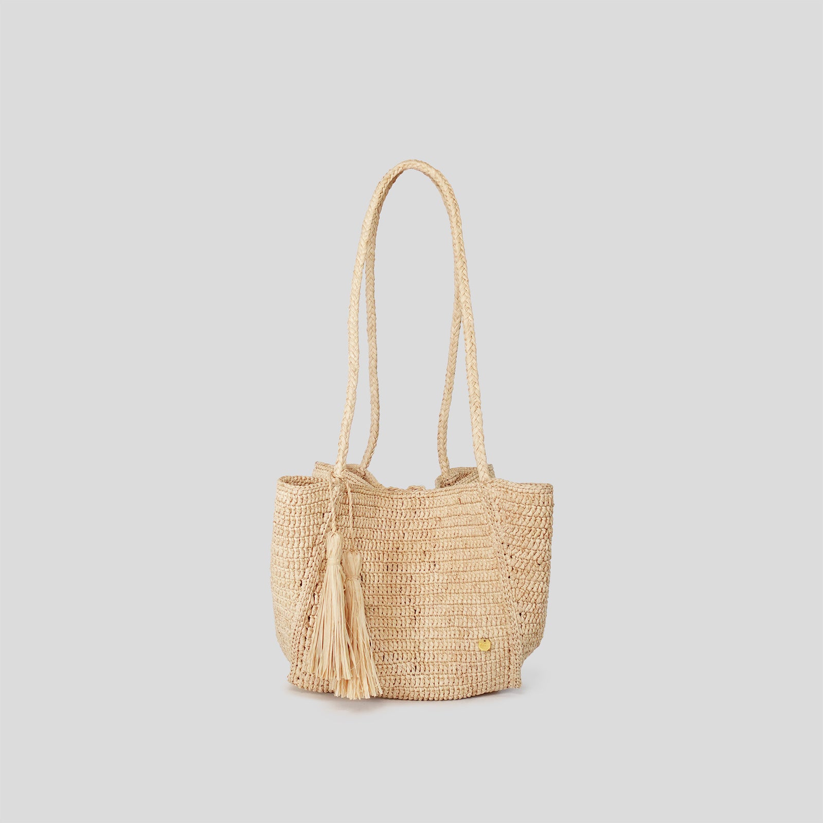 MAISON N.H PARIS - CROISSANT raffia tote bag