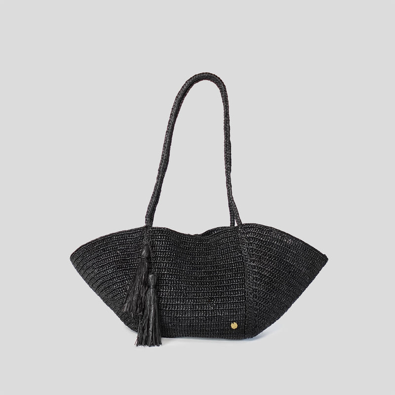MAISON N.H PARIS - CROISSANT raffia tote bag