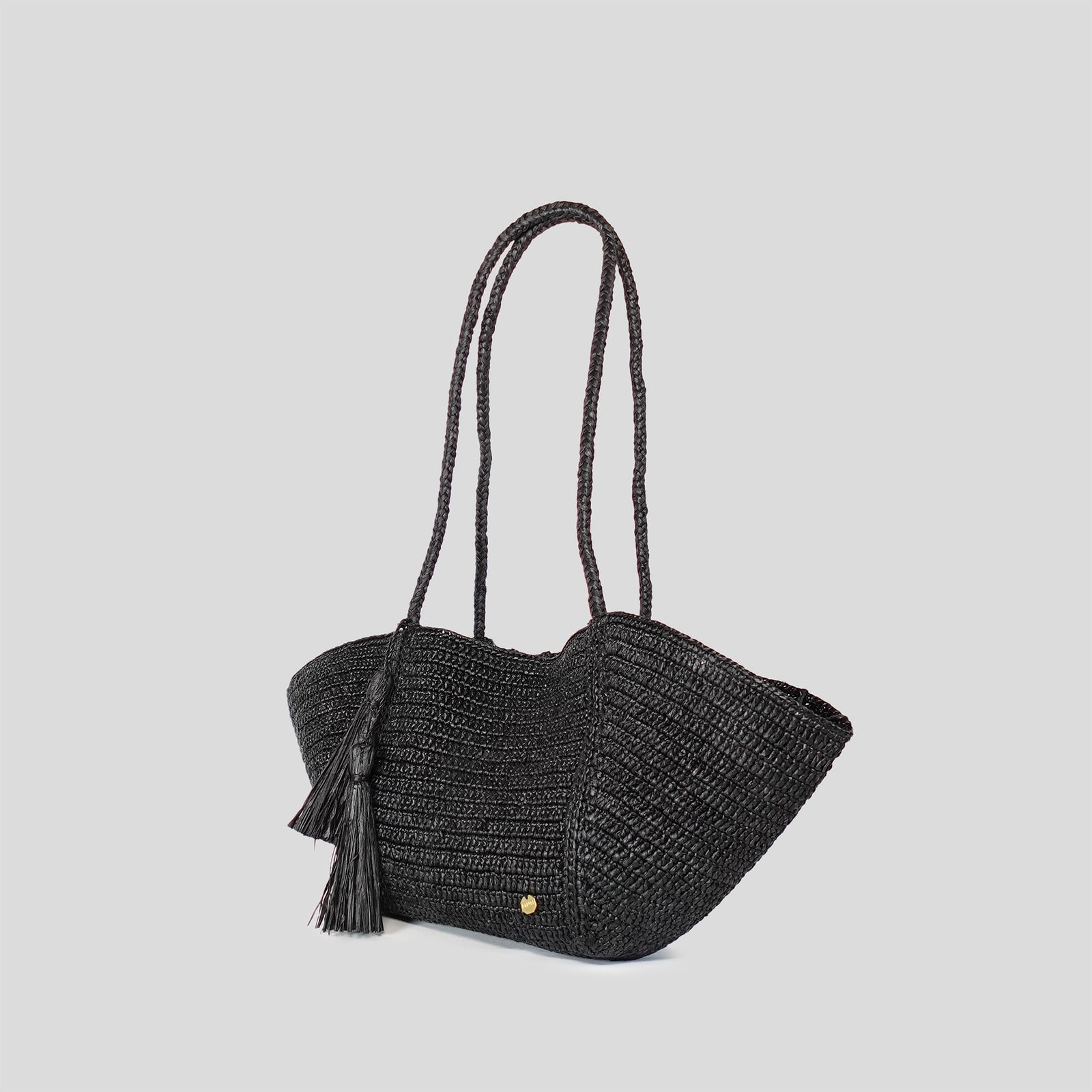 MAISON N.H PARIS - CROISSANT raffia tote bag